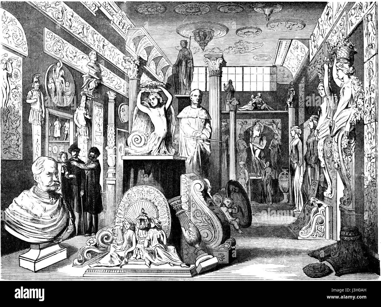 Friedrich Wilhelm Dankbergs Modellausstellung in Berlin, in der er seine Arbeiten in Architekturmodellen und Design zeigt. Stockfoto