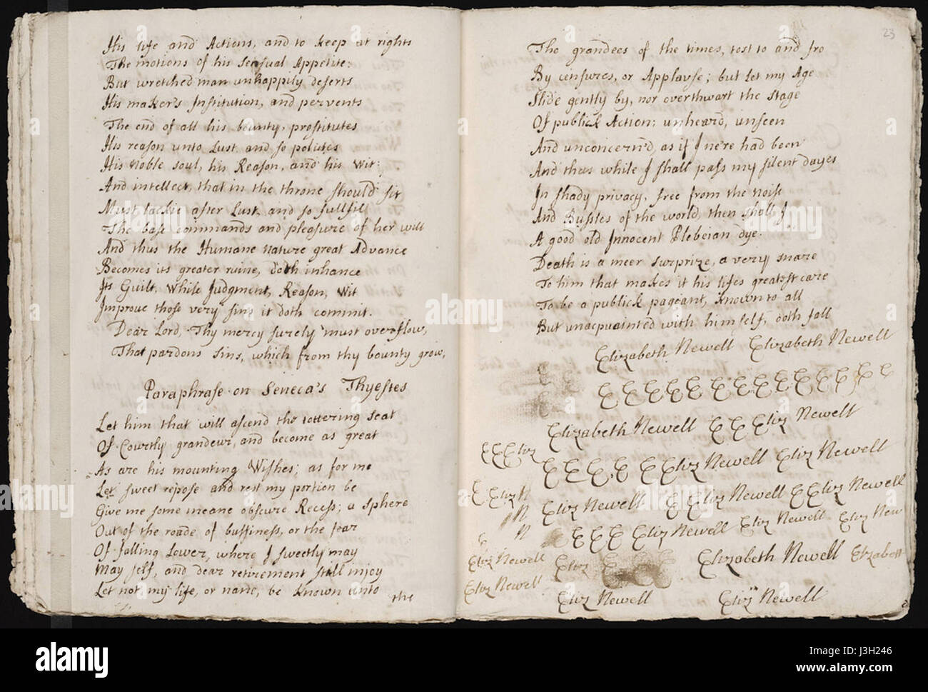 Flickr Beinecke Flickr Labor (eine Sammlung von devotional Vers), (ca. 1655 1668) (7) Stockfoto