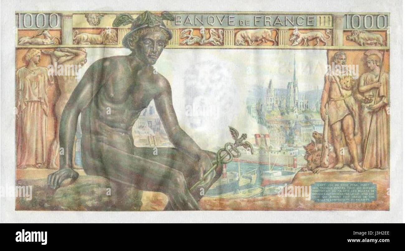 Frankreich 1000 Franken Demeter B Stockfoto Frankreich 1000 Franken Demeter B Stockfoto