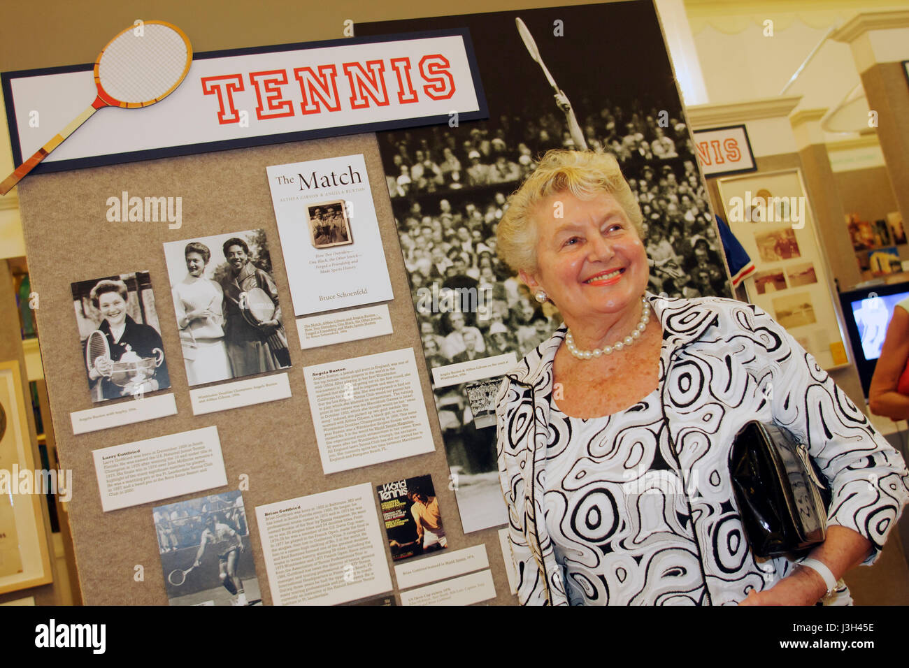 Miami Beach, Florida, Jewish Museum of Florida, Angela Buxton, Tennis, Wimbledon-Doppelsieger, Florida Jews in Sports, Ausstellungsausstellung, Foto Stockfoto