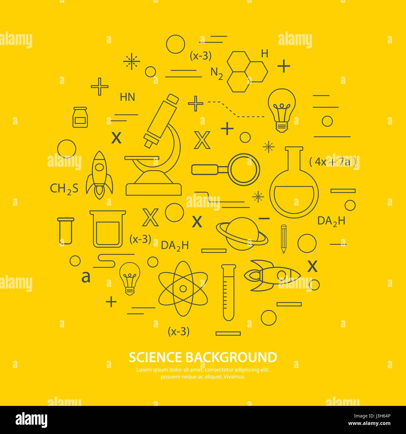 Wissenschaft-Symbol Hintergrund Stock Vektor