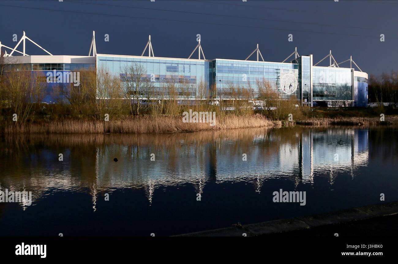 SPÄTE Sonnenschein am LEICESTER KING POWER STADIUM KING POWER STADIUM LEICESTER ENGLAND 27. Februar 2017 Stockfoto