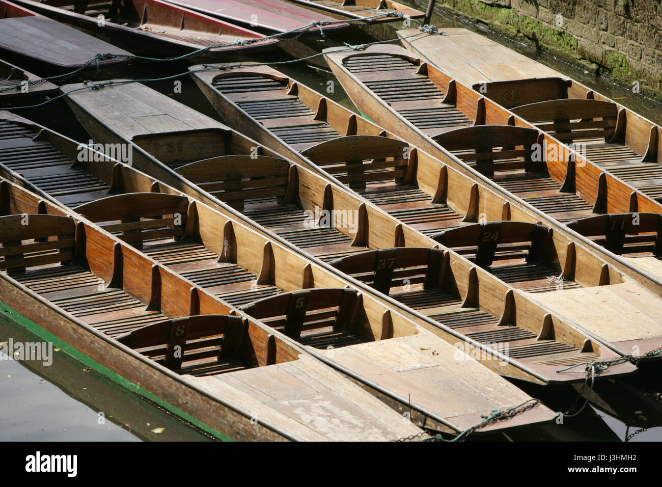 Stocherkähne am Fluss Cherwell, Oxford, England Stockfoto
