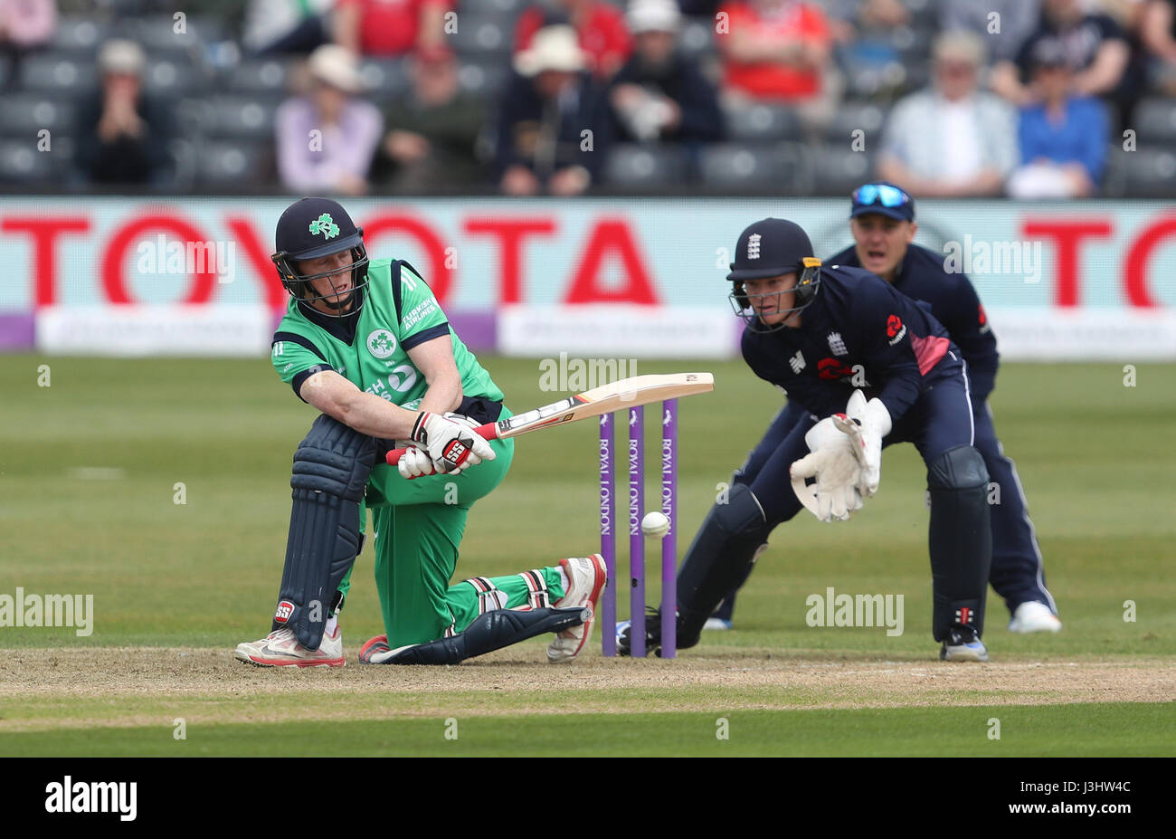 Irlands Kevin O'Brien während erste Royal London One Day International in The Brightside Ground, Bristol. Stockfoto