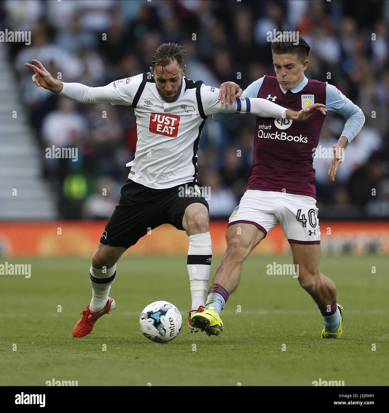 RICHARD KEOGH & JACK GREALISH Himmel BET Meisterschaft DERBY CO IPRO Stadion DERBY ENGLAND 20. August 2016 Stockfoto