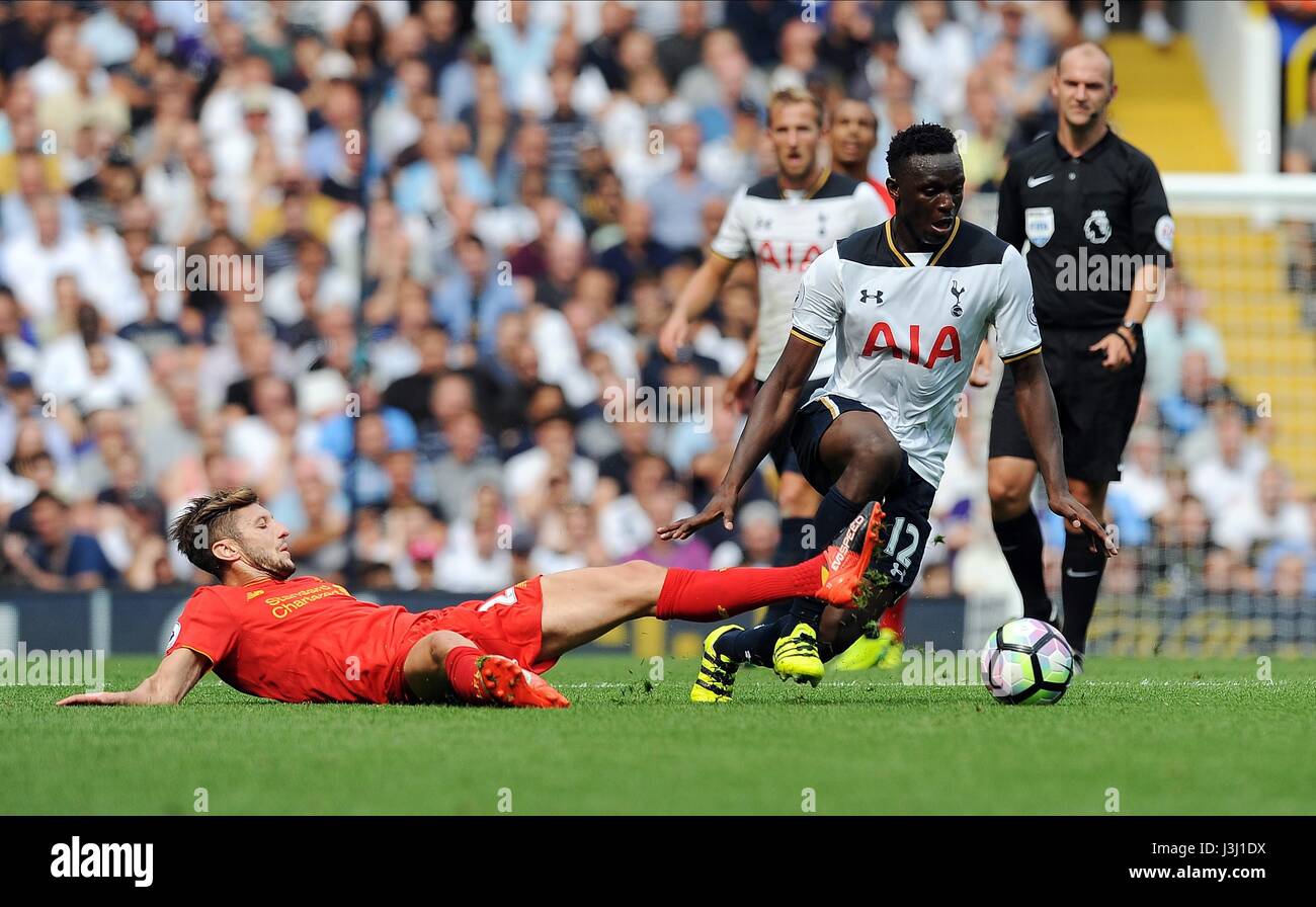 VICTOR WANYAMA von TOTTENHAM HO TOTTENHAM HOTSPUR V LIVERPOOL WHITE HART LANE Stadion LONDON LONDON ENGLAND 27. August 2016 Stockfoto