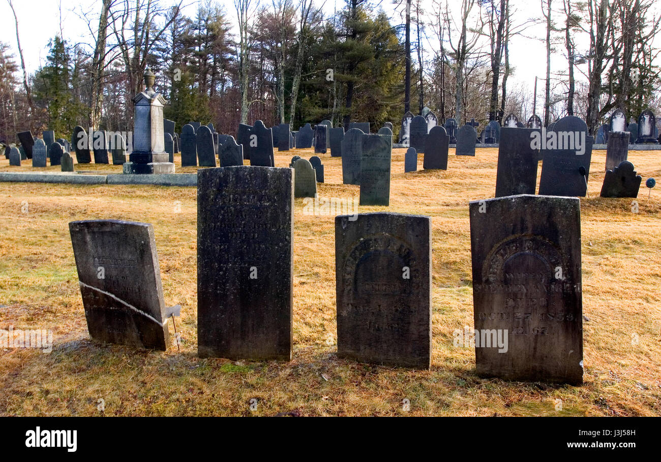 Das alte Burying Ground - Jaffrey, New Hampshire, USA Stockfoto