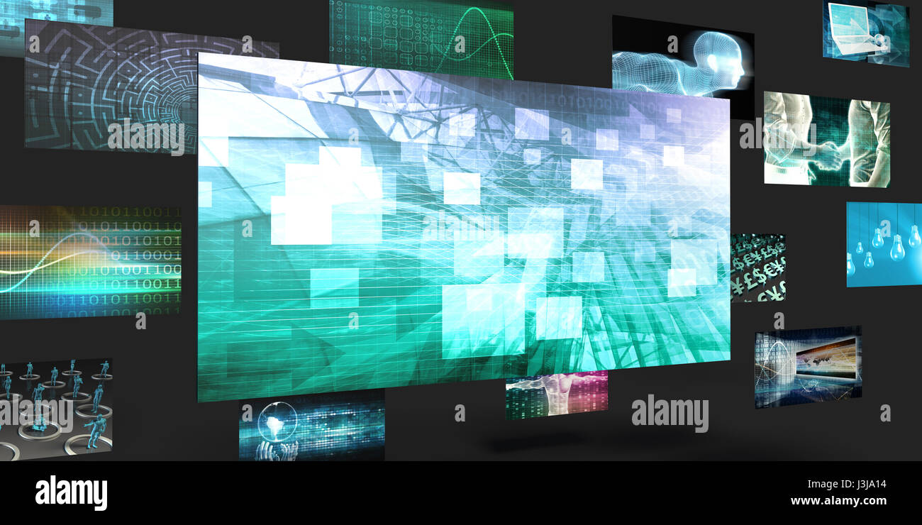 Computer Science Vertrieb und Marketing abstraktes Konzept Stockfoto