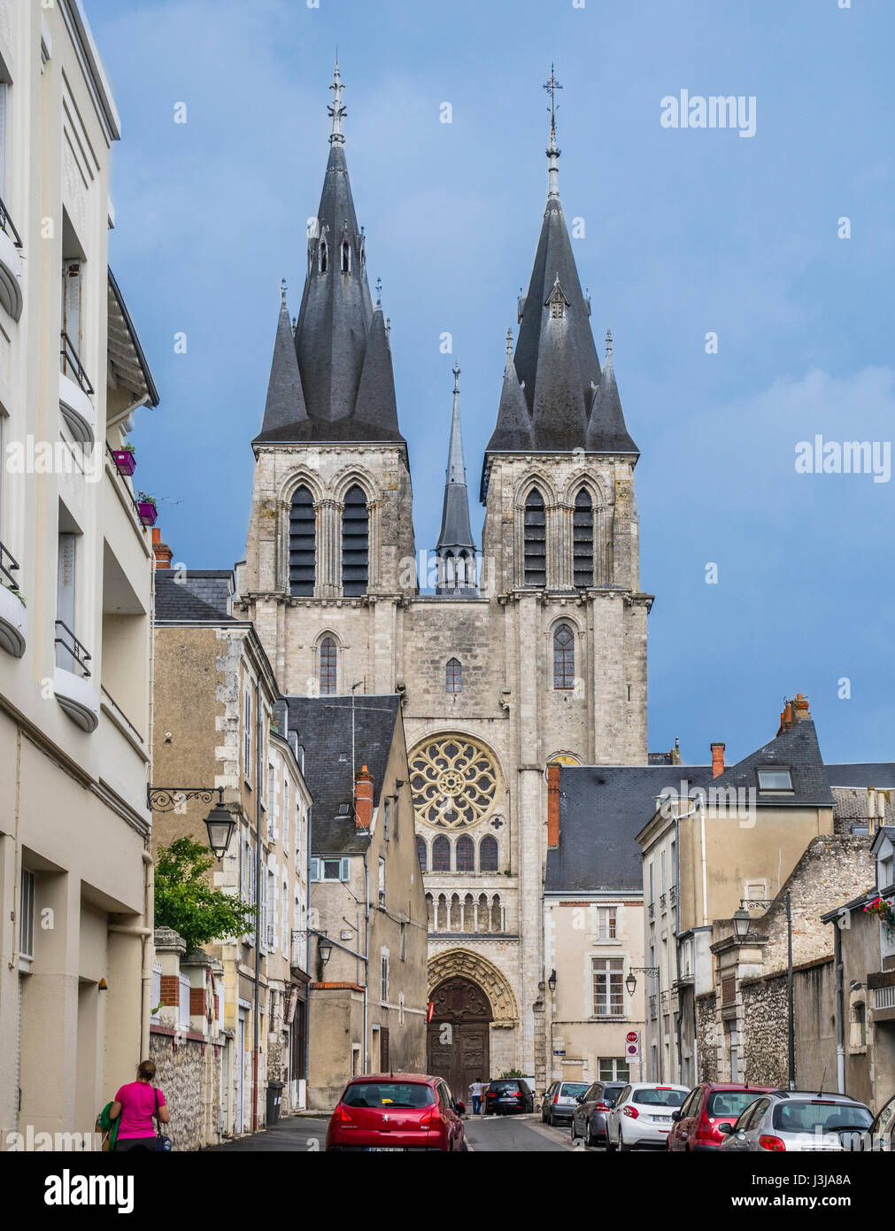 Frankreich, Centre-Val de Loire, Blois, Blick auf St. Nicholas Church Stockfoto
