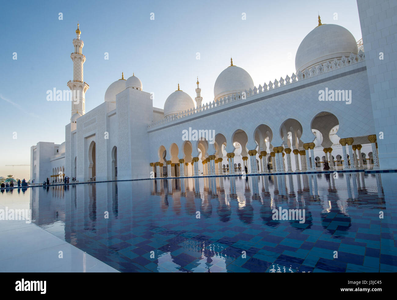 Vereinigte Arabische Emirate - Sheikh Zayed Moschee in Abu Dhabi Stockfoto