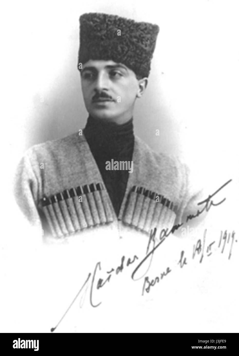 Haydar Bammat ist eine historische oder kulturelle Figur, die möglicherweise mit Literatur, Kunst oder Politik verwandt ist, aber ein weiterer Kontext ist notwendig, um seine volle Bedeutung und seine Beiträge zu bestimmen. Stockfoto