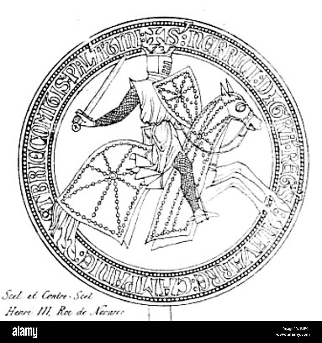 Heinrich I. von Navarra war König von Navarra und eine bedeutende historische Figur im 16. Jahrhundert. Er spielte eine Schlüsselrolle in den französischen Religionskriegen und wurde König von Frankreich als Heinrich IV. Stockfoto