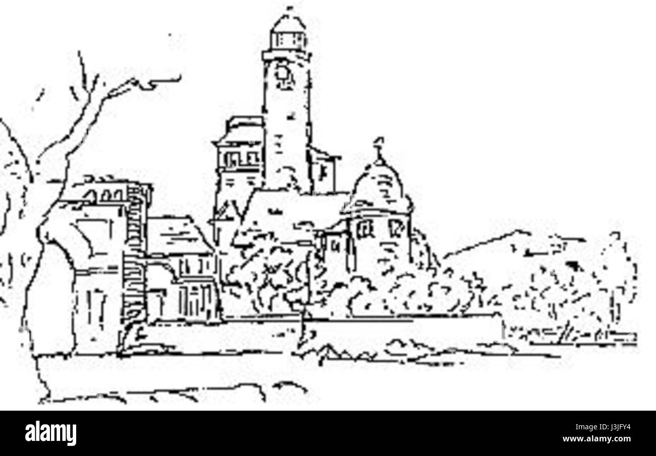 Hoechster Schloss Altersspuren von j.w. Goethe Stockfoto