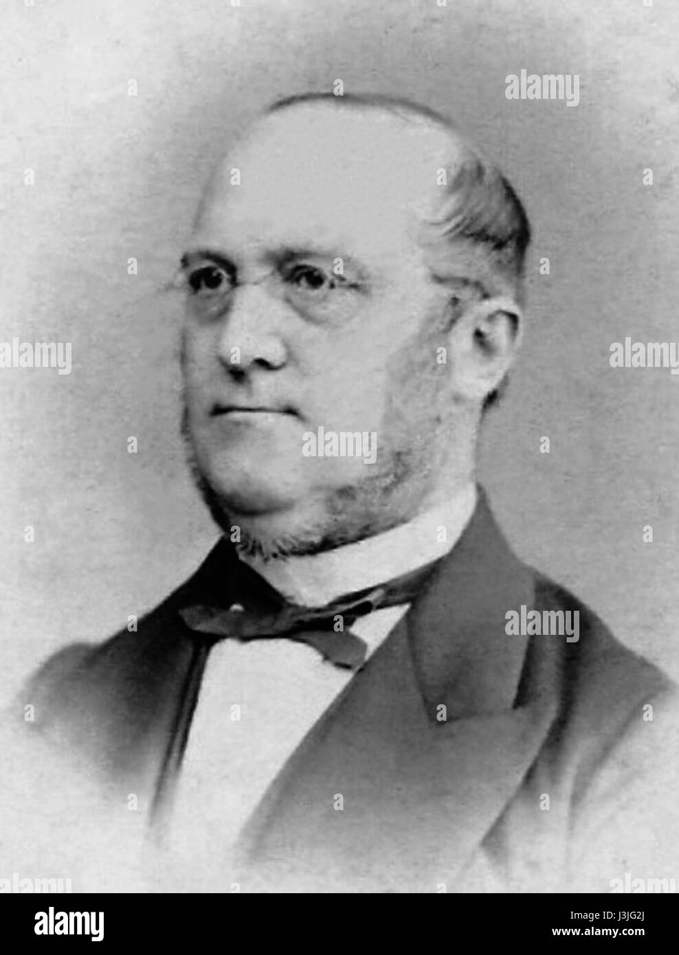 Hermann Kolbe war ein deutscher Chemiker, der für seine bahnbrechenden Arbeiten in der organischen Chemie bekannt war. Er leistete bedeutende Beiträge zum Verständnis chemischer Verbindungen und Syntheseprozesse. Stockfoto