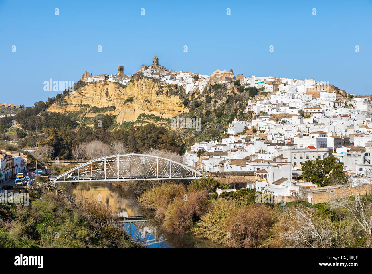 Historische Stadt Arcos De La Frontera, Provinz Cadiz, Andalusien, Spanien Stockfoto