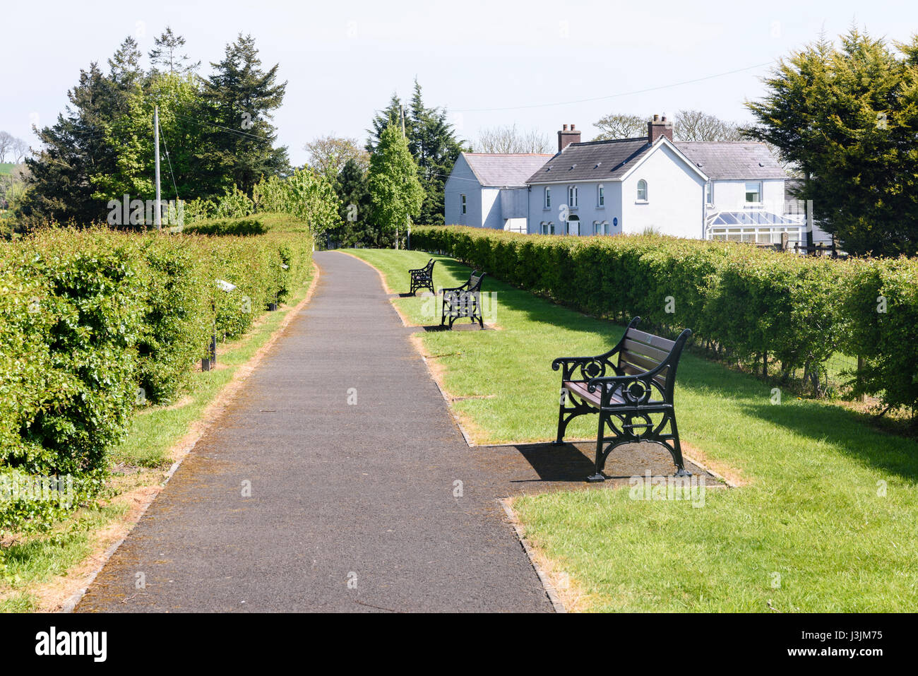 Harry Ferguson Memorial Garden in Gromore, Dromore, County Down, Nordirland. Stockfoto