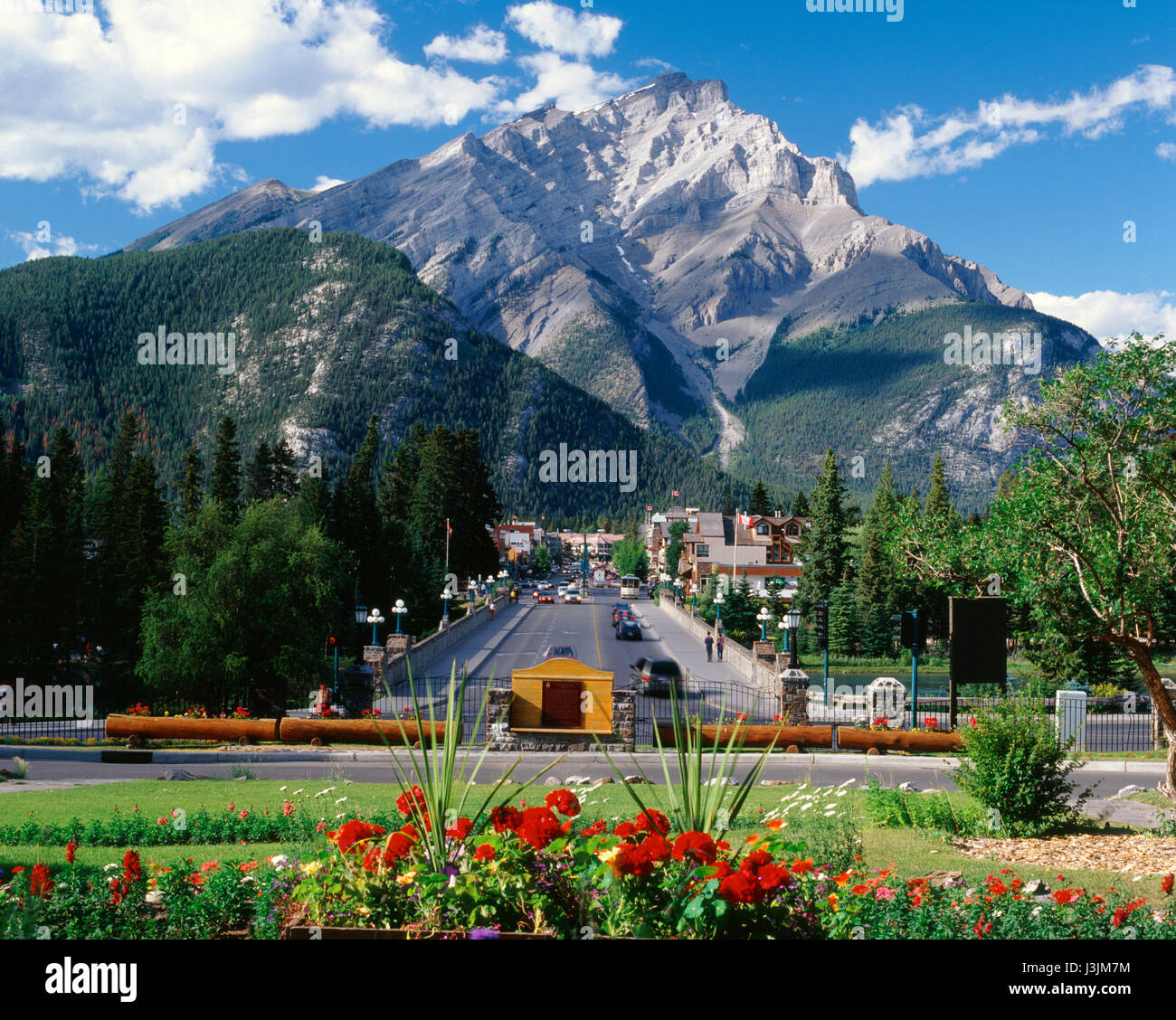 Banff Stadt, Alberta, Kanada Stockfoto