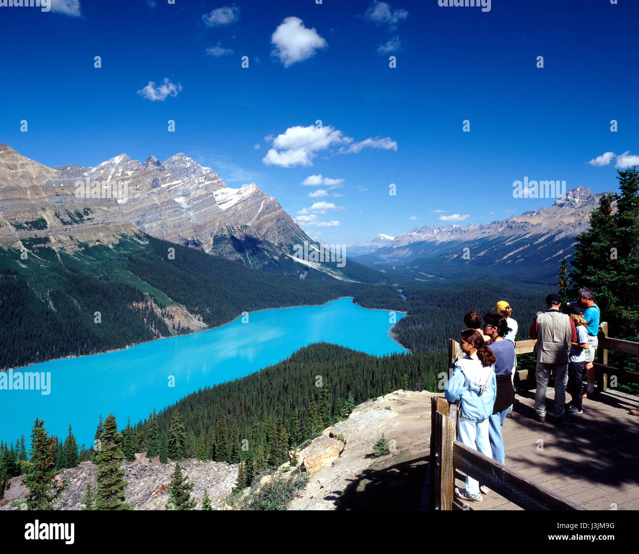 Peyto Lake, Banff Nationalpark, Rocky Mountains, Alberta, Kanada Stockfoto