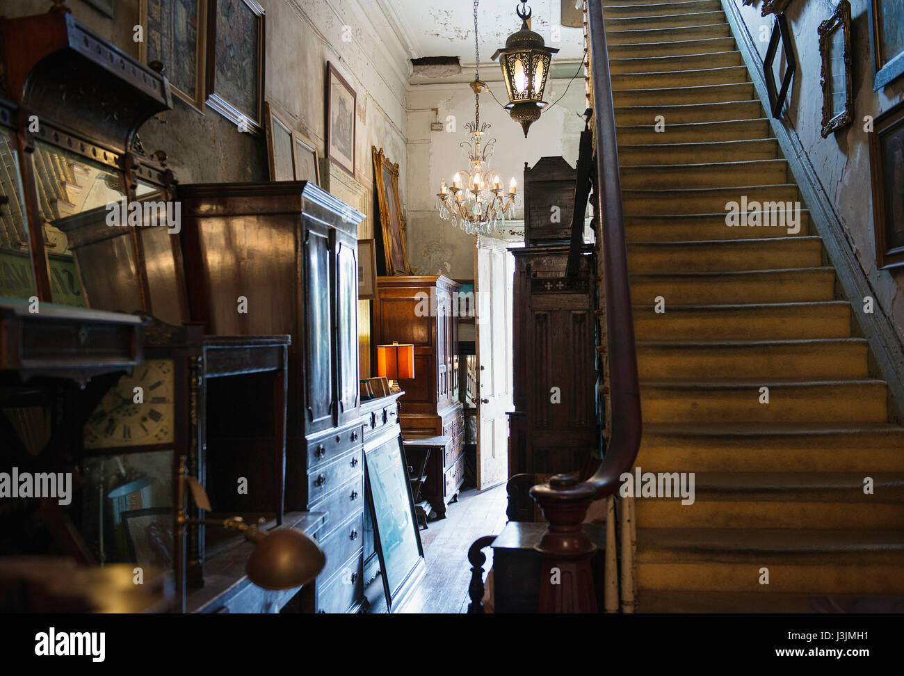 Innere des Alex Raskin Antiquitäten in Savannah, Georgia Stockfoto