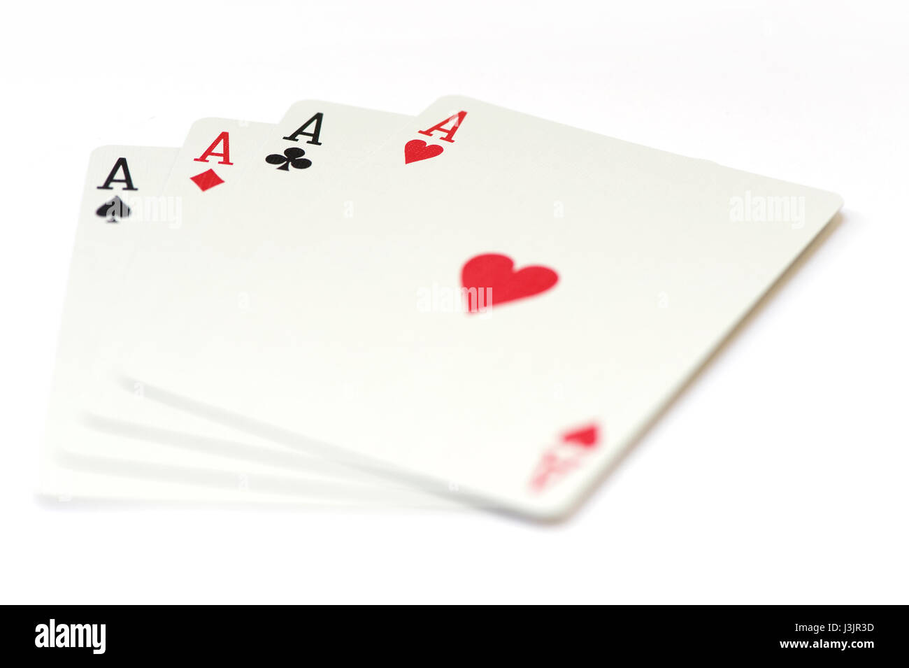 Royal Flush Poker Karten Poker Asse Stockfoto