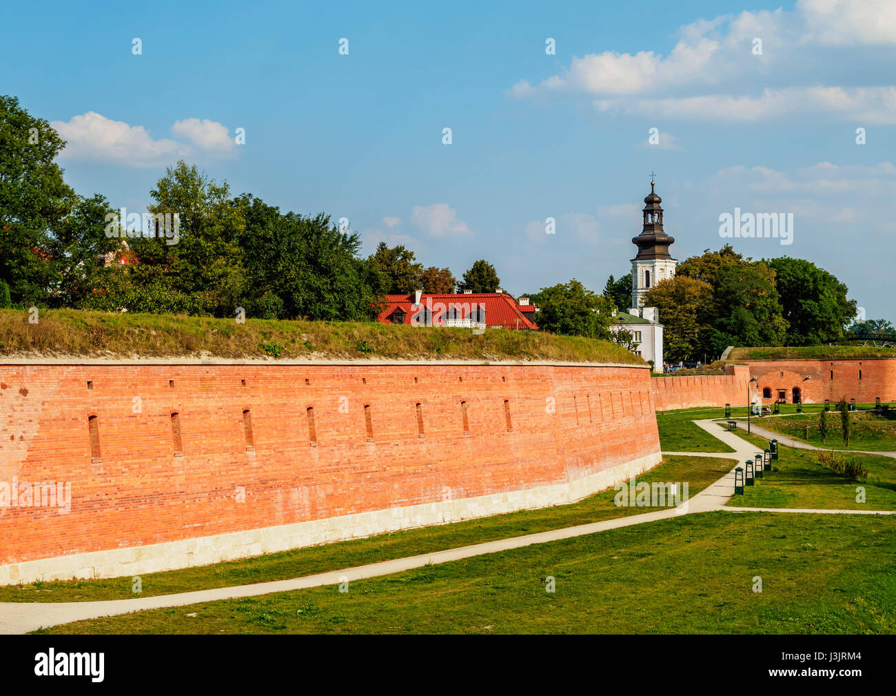 Polen, Lubliner Woiwodschaft, Zamosc, alte Stadtmauer Stockfoto
