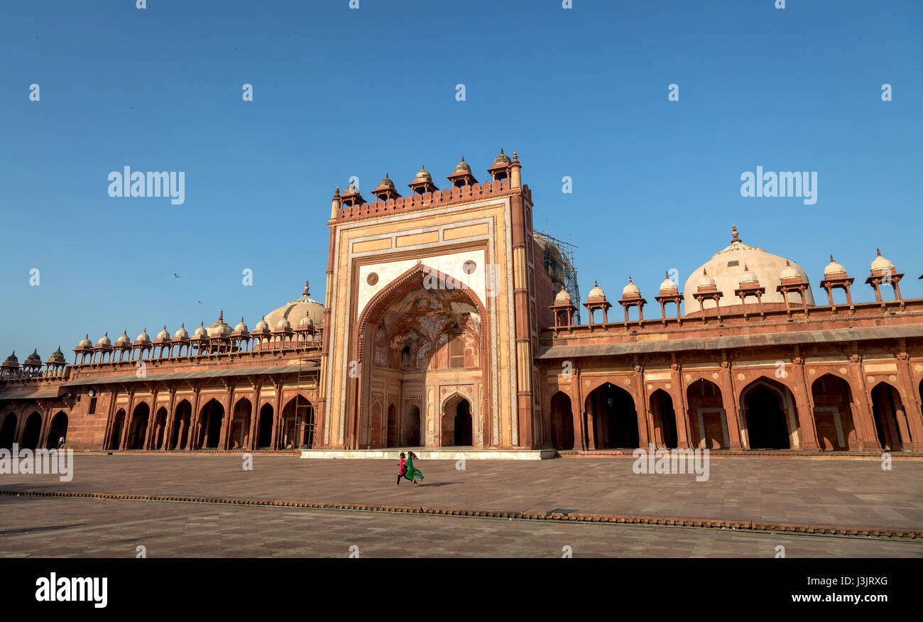 Jama Masjid eine historische Mughal india Architektur Moschee in Fatehpur Sikri Agra, Uttar Pradesh, Indien. Stockfoto