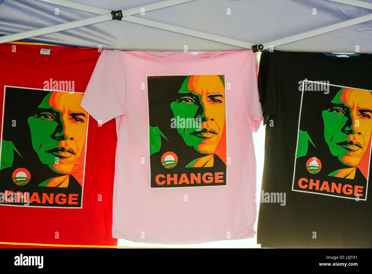 Miami Florida, Biscayne Boulevard, Bicentennial Park, frühe Abstimmung für Change Rally, Barack Obama, Präsidentschaftskandidat, Kampagne, Wahlkampf, politisch, elektr Stockfoto