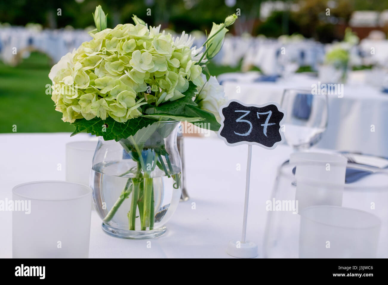 Hochzeit Blume Herzstück Stockfoto
