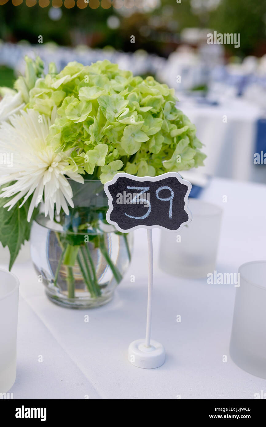 Hochzeit Blume Herzstück Stockfoto