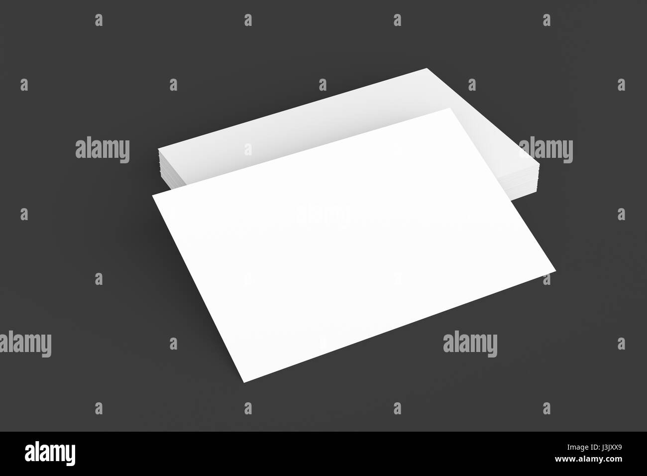 Visitenkarte mock-up auf dunklem Hintergrund mit weichen Schatten und highlights. 3D dargestellt Stockfoto