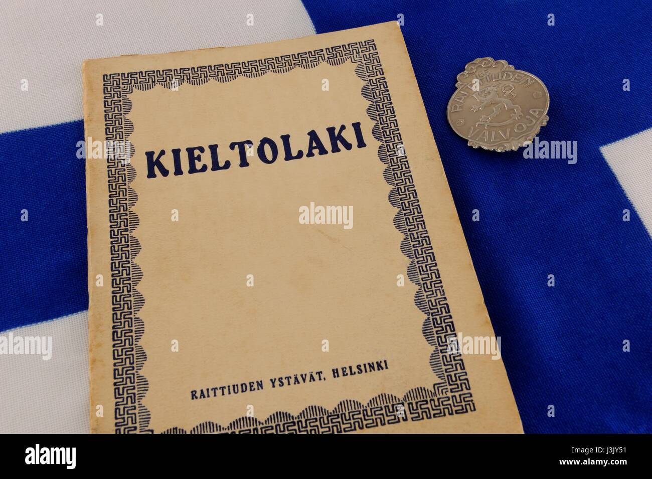 In Finnland wurde das Alkoholverbot am 29. Mai 1917 bestätigt. Das Gesetz in Kraft getreten 1. Juni 1919. Die Mäßigkeit Freunde veröffentlicht die prohibiti Stockfoto