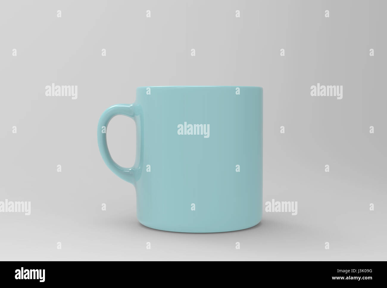 Mock-up auf weichen weißen Hintergrund blau Becher weichen. 3D dargestellt Stockfoto Mock-up auf weichen weißen Hintergrund blau Becher weichen. 3D dargestellt Stockfoto