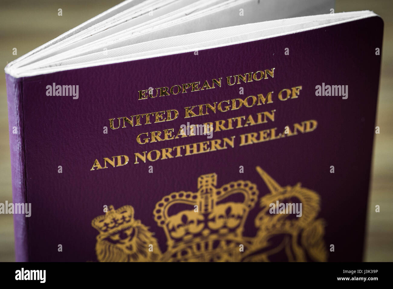 Pass des Vereinigten Königreichs Großbritannien und Nordirland. Stockfoto
