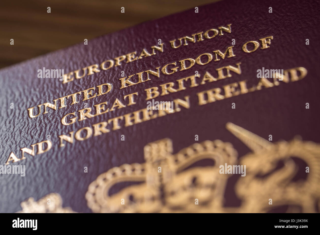 Pass des Vereinigten Königreichs Großbritannien und Nordirland. Stockfoto