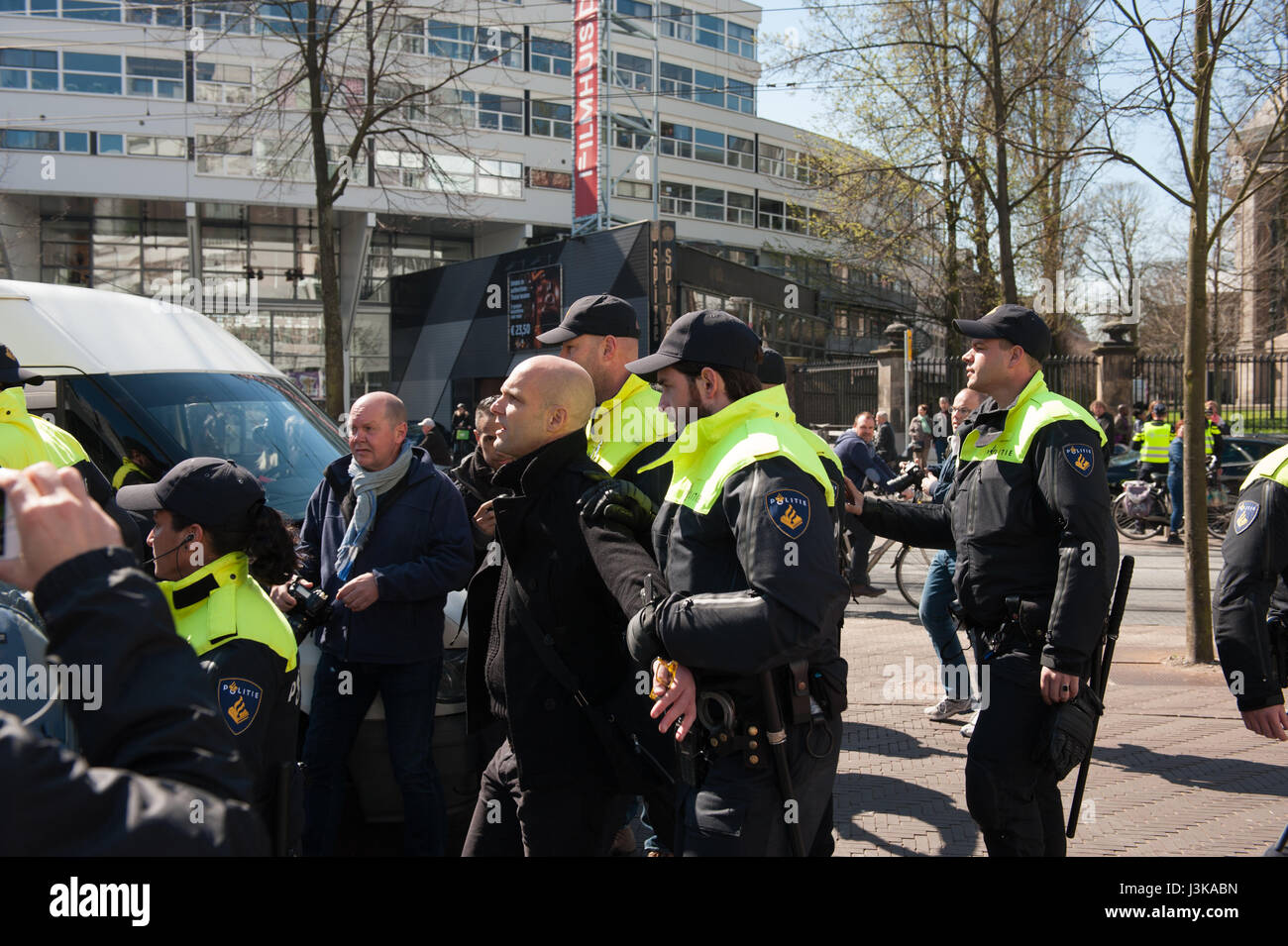 Pegida-Demonstration in den Haag, Niederlande Stockfoto