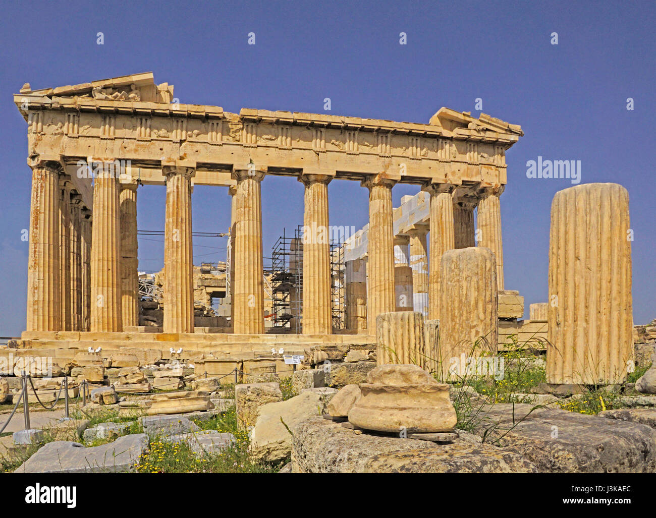 Parthenon-Tempel auf der Akropolis in Athen. Stockfoto