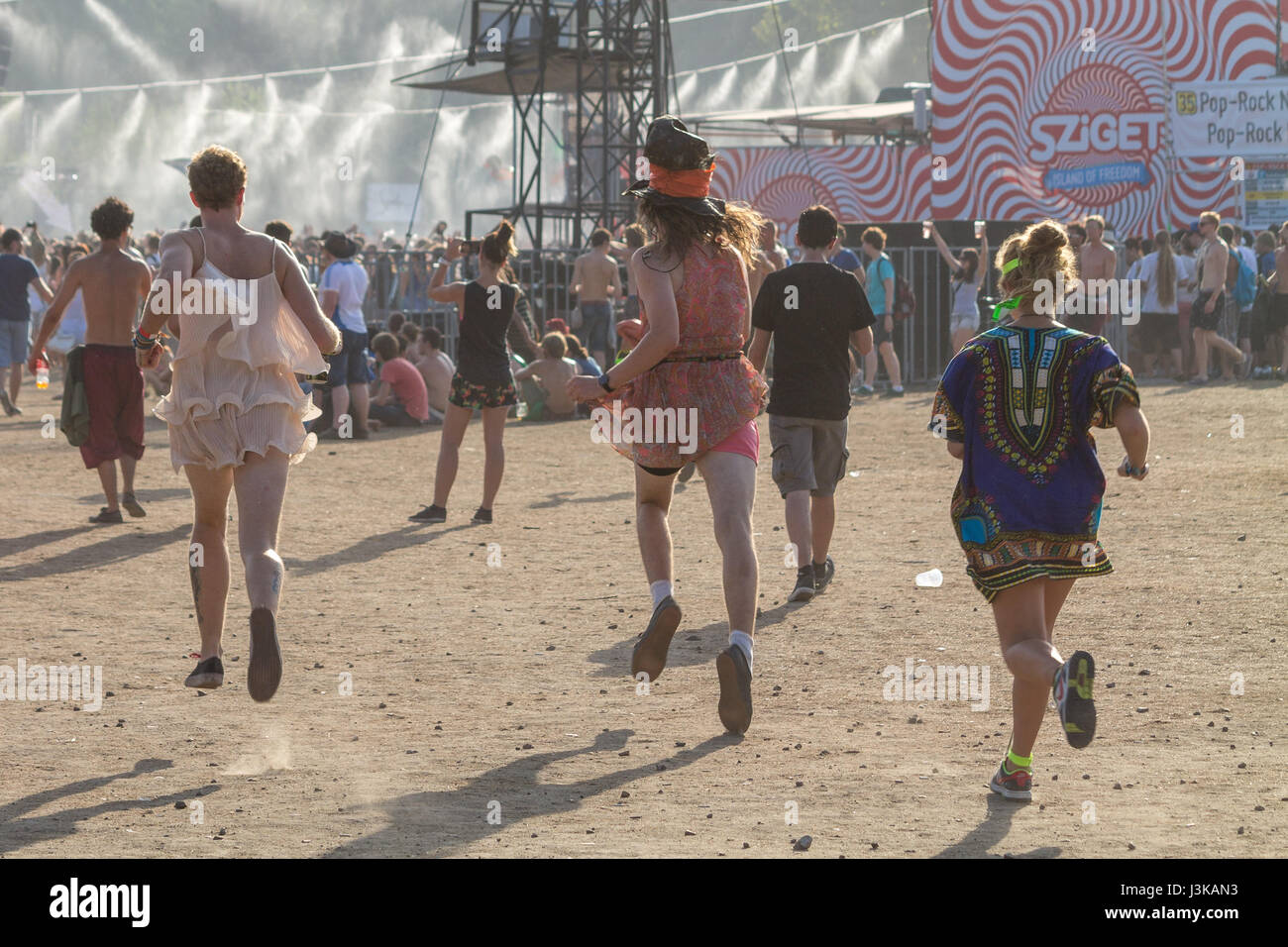 Laufen auf der Bühne das Sziget Festival in Budapest, Ungarn Stockfoto