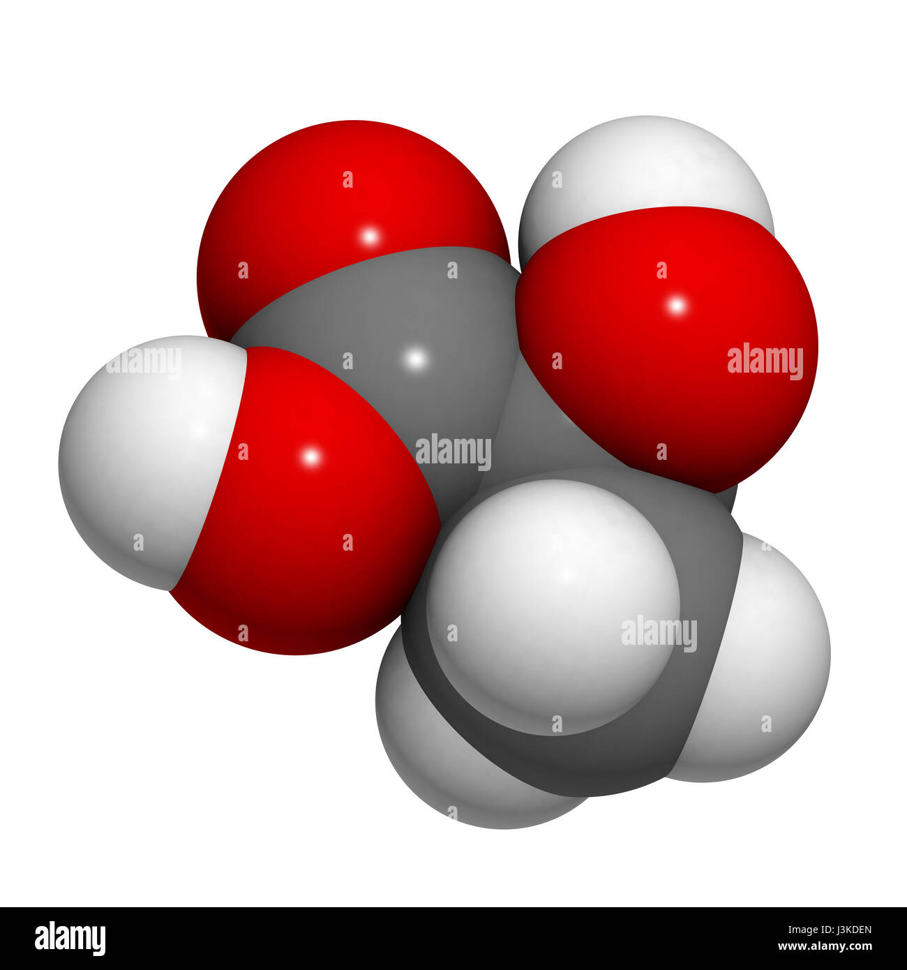 Milchsäure (Milchsäure, LMilchsäure) Molekül, chemische Struktur