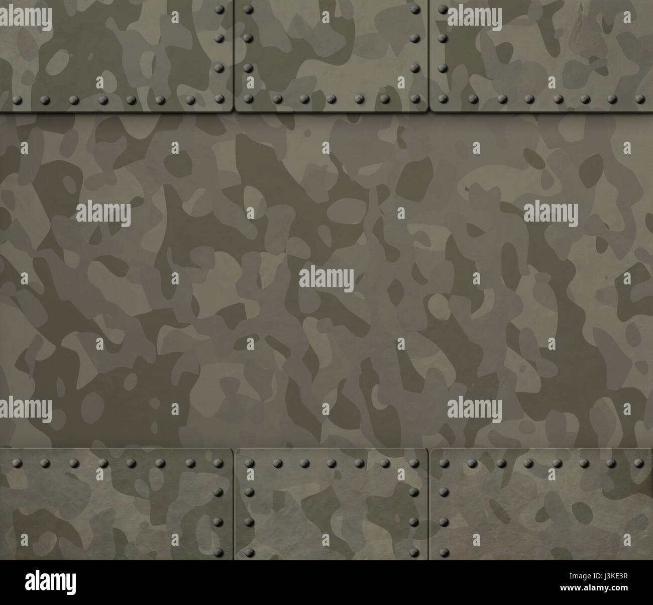 Militärische Metall mit Nieten 3d Illustration Hintergrund Stockfoto