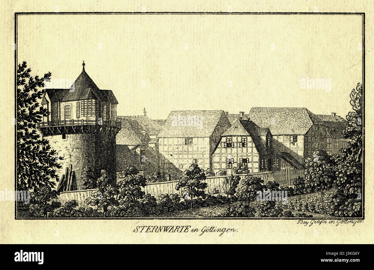 Die Sternwarte GÃ¶ttingen, gegründet Anfang des 18. Jahrhunderts, ist eines der bedeutendsten astronomischen Forschungszentren Deutschlands. Sie ist bekannt für ihre Beiträge zur Entwicklung der modernen Astronomie. Stockfoto
