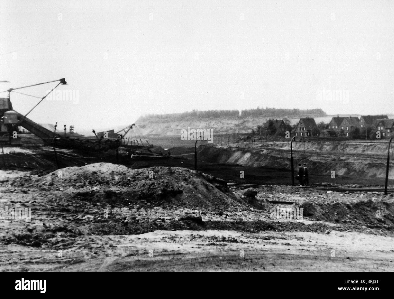 Heide Braunkohlengrube bin Ortsrand 2 Stockfoto