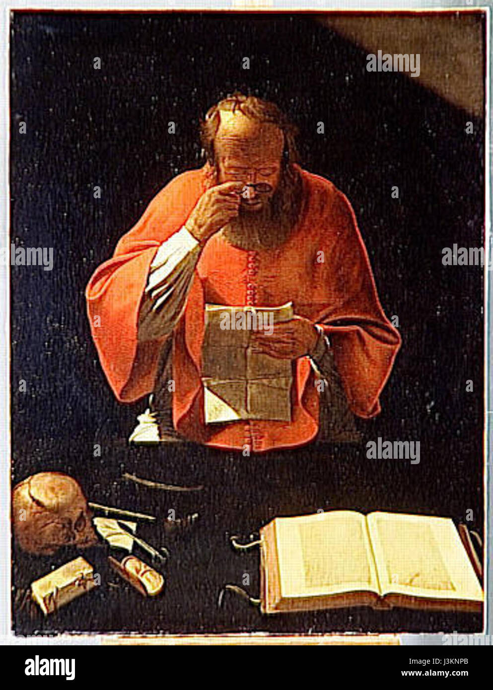 Georges De La Tour Saint Jerome lesen Stockfoto