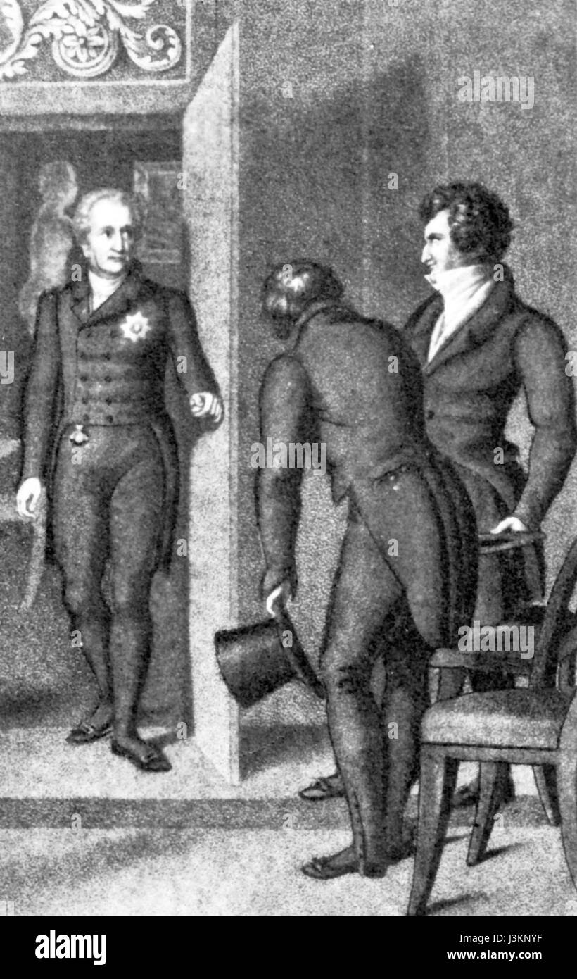 Goethe J W V Empfang Stockfoto