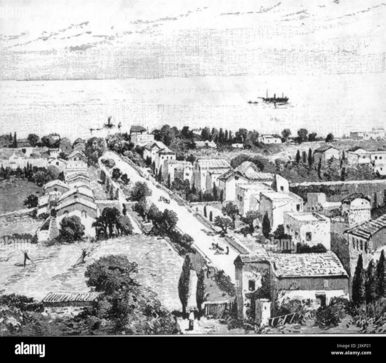 Deutsche Kolonie in Haifa 1875 Stockfoto