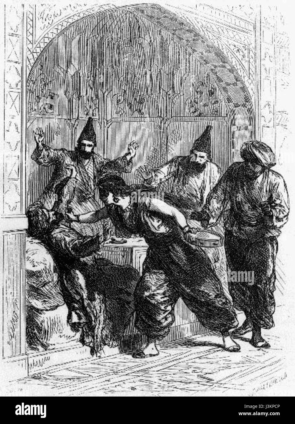 Godefroy Durands „Morgiane“ ist ein künstlerisches Werk, möglicherweise ein Gemälde oder eine Illustration, benannt nach der Figur Morgiane, einer prominenten Figur aus „Tausendundeine Nacht“. Das Kunstwerk stellt wahrscheinlich ihre Schönheit, Mystik und wichtige Rolle in den Geschichten dar. Stockfoto