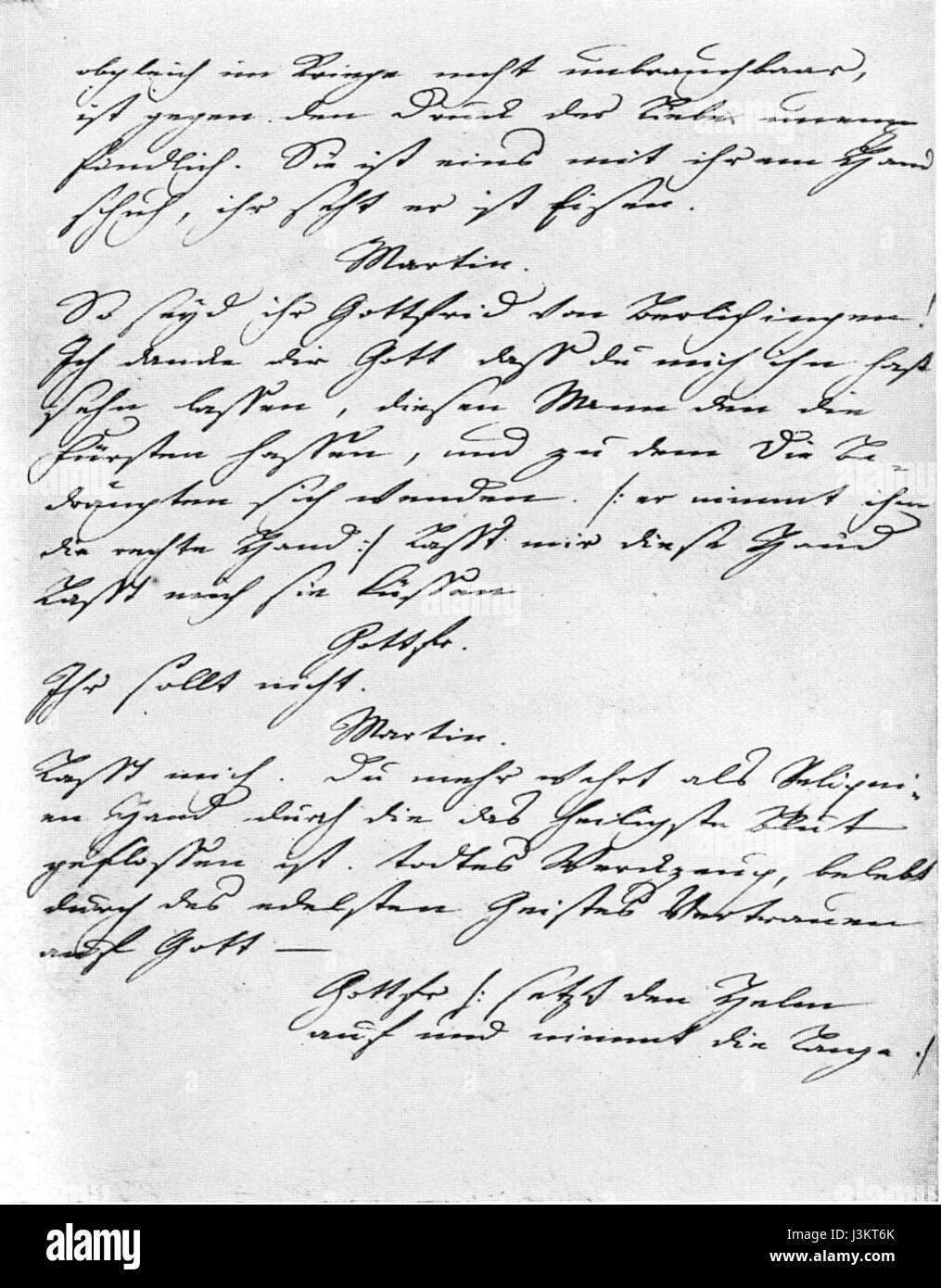 HandschriftGoethesAusGeschichteGottfriedensVonBerlichingen Stockfoto