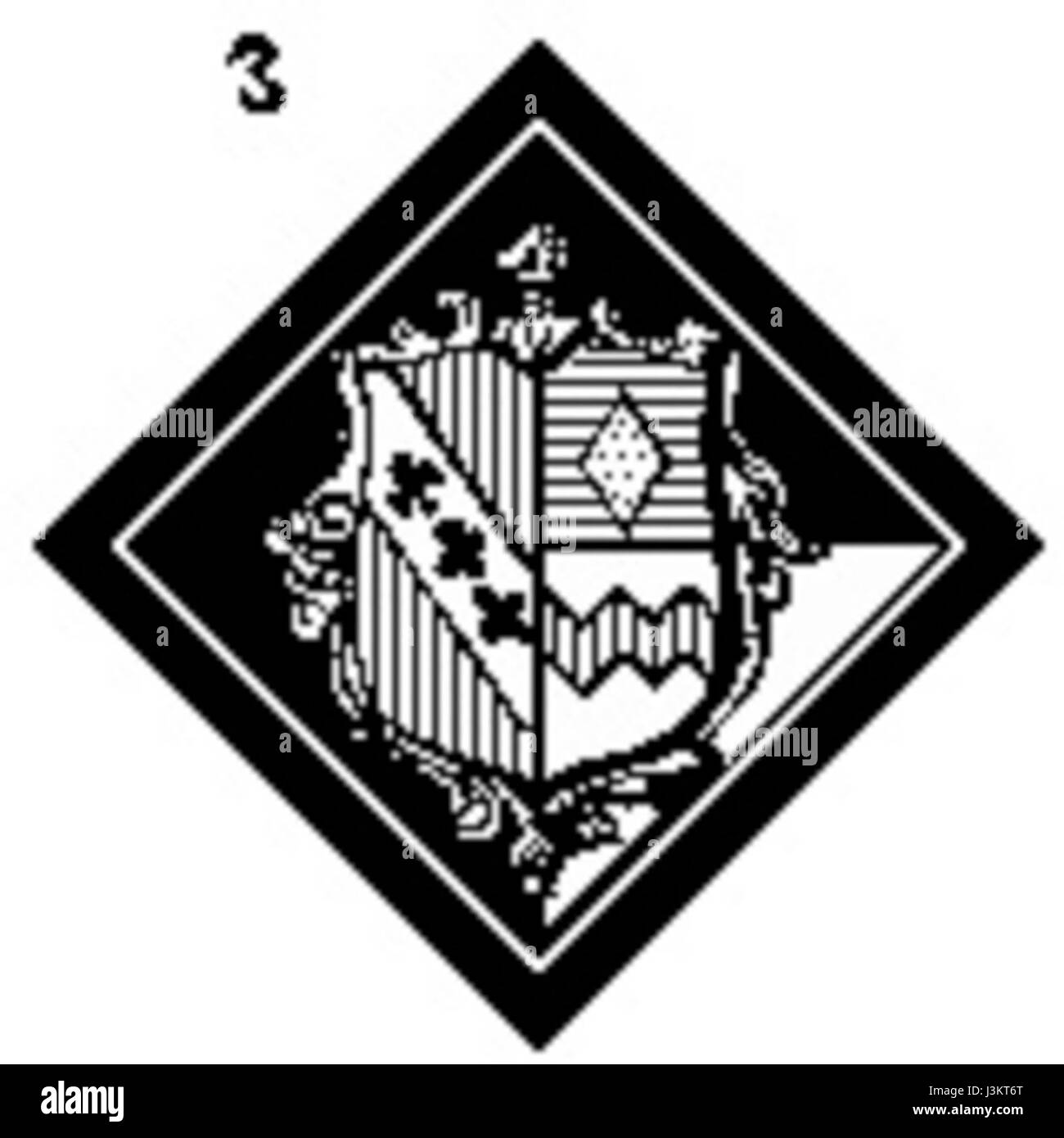 Hatchment Mann 2 Frauen Stockfoto