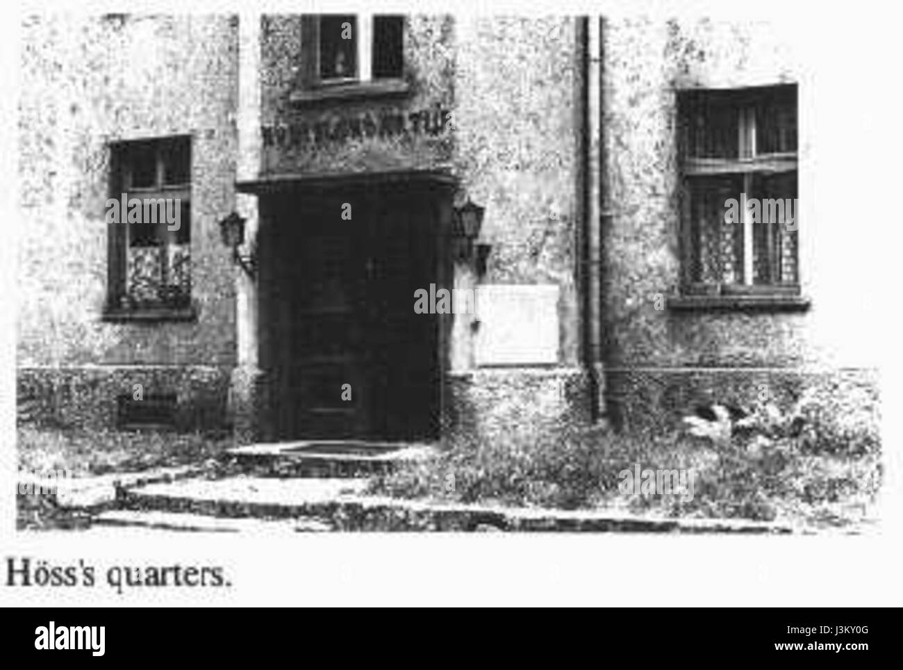 Hoess bezieht sich auf Rudolf HÃ¶ss, den berüchtigten Kommandanten des Konzentrationslagers Auschwitz, der für die Überwachung seiner Operationen während des Holocaust verantwortlich war, heute ein Symbol für Nazi-Gräueltaten und Kriegsverbrechen. Stockfoto