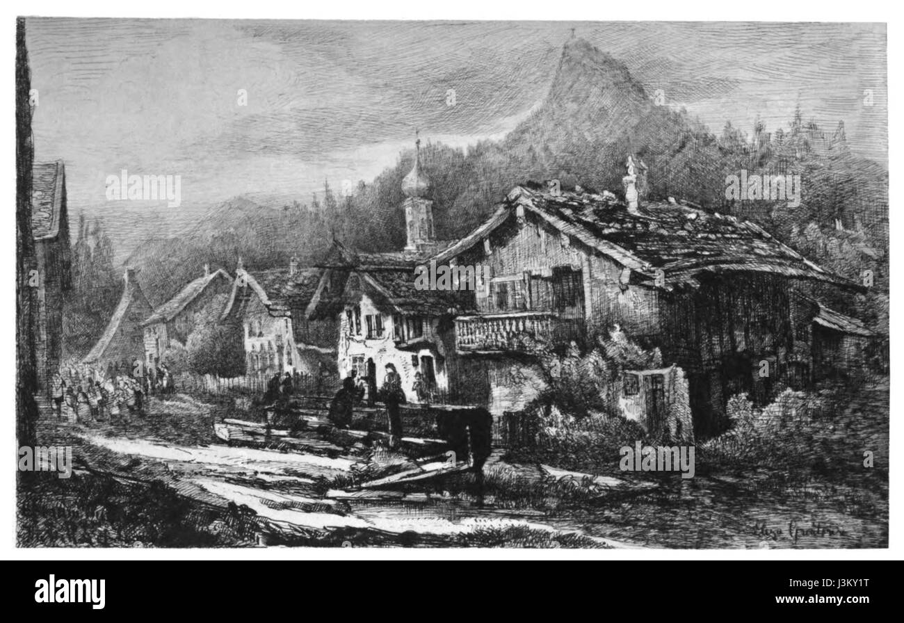 Häuser von Oberammergau 18 Stockfoto