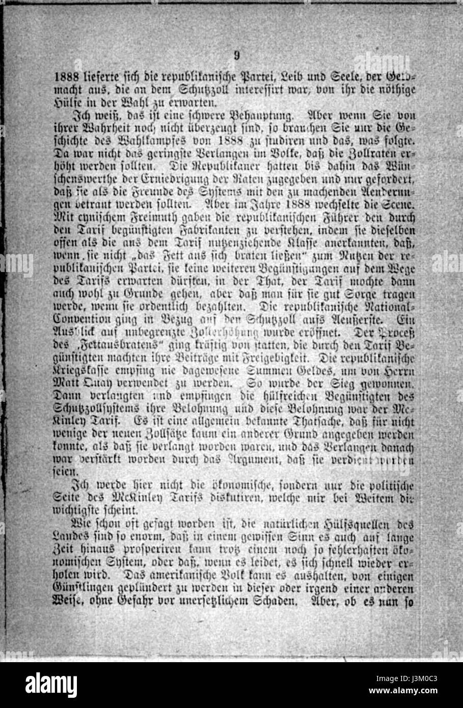 Dieser Bezug bezieht sich auf Grover Cleveland, den 22. Und 24. Präsidenten der Vereinigten Staaten im Jahr 1892, was eine bedeutende Periode in seiner politischen Karriere während seiner zweiten Amtszeit markiert. Stockfoto